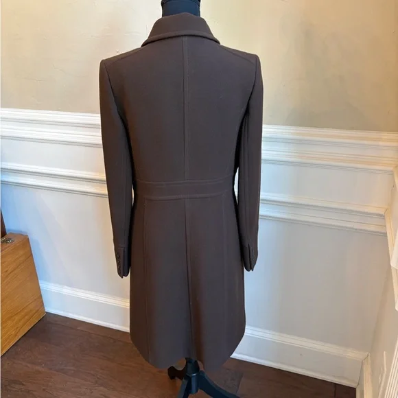 J. Crew Brown Lady day Coat with Blue Lining - Picture 5 of 8